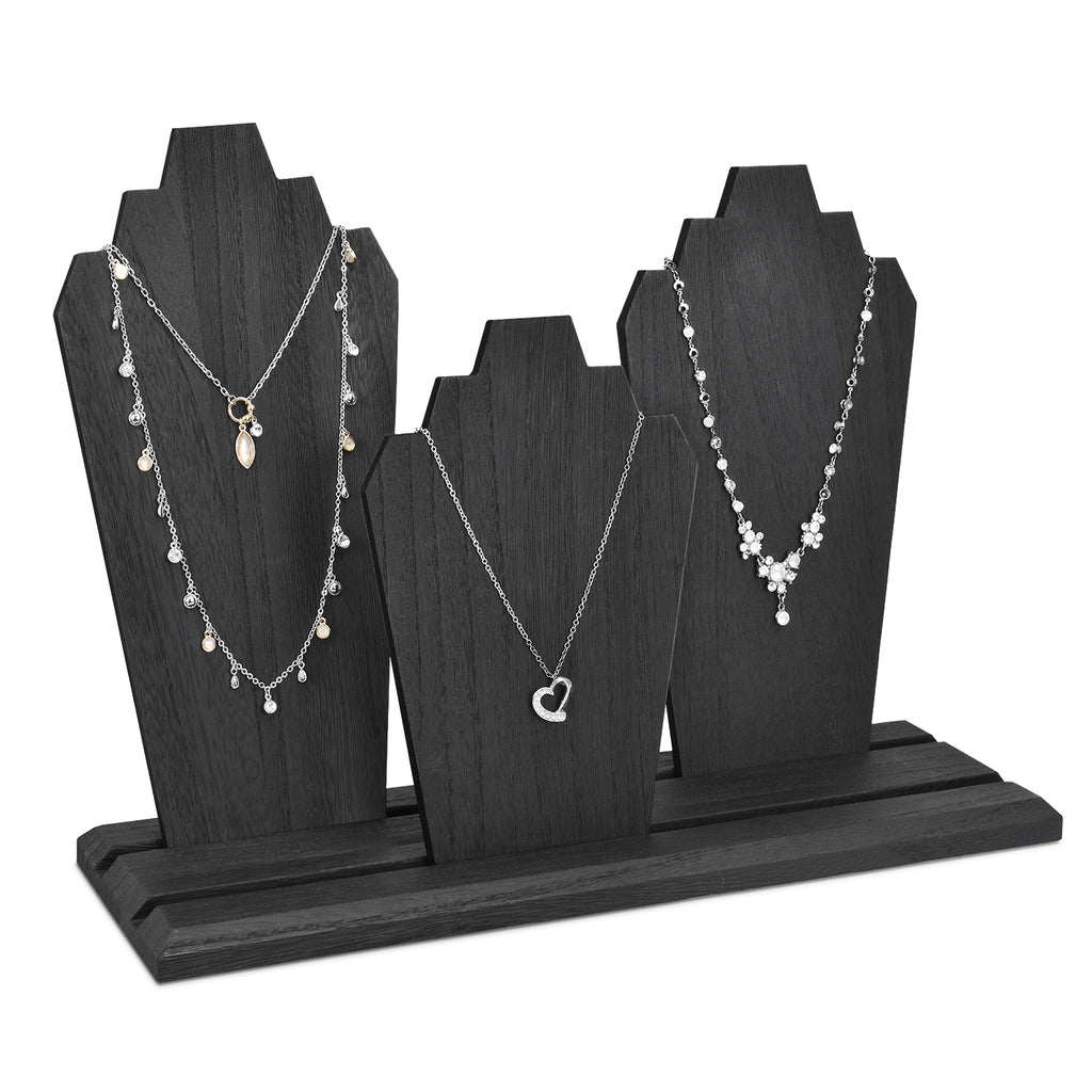 Ikee Design® Wooden Multi-Necklace Display Stand Holds Multiple Necklaces