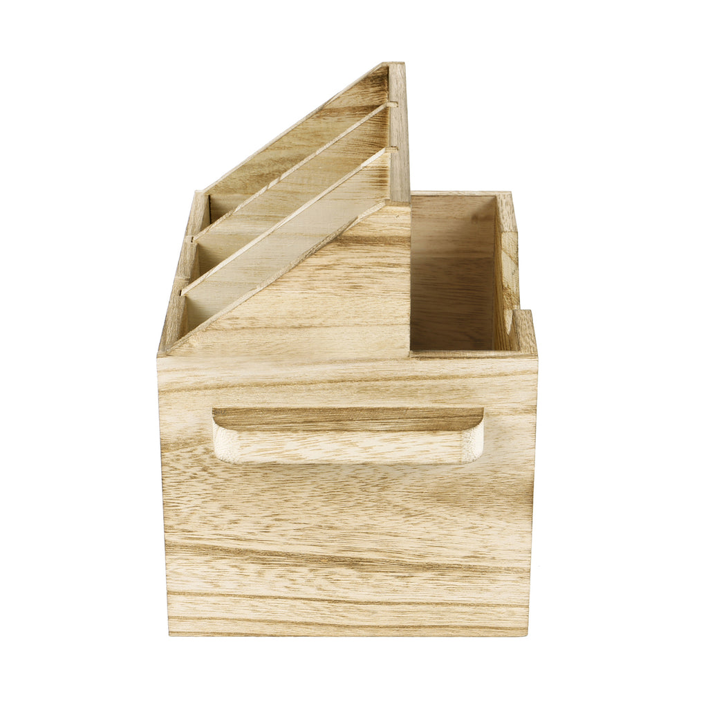 Ikee Design® Wooden Silverware Holder Flatware Utensil Caddy with Handles