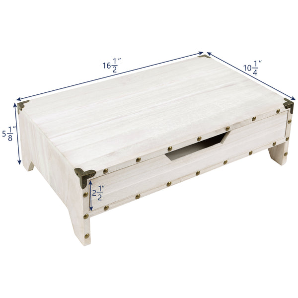 Ikee Design Rialzo Per Monitor In Acrilico Trasparente 3 Livelli Con Scomparti Portaoggetti - Supporto Da Scrivania 50x19x11 Cm, Capacità 6.8 Kg