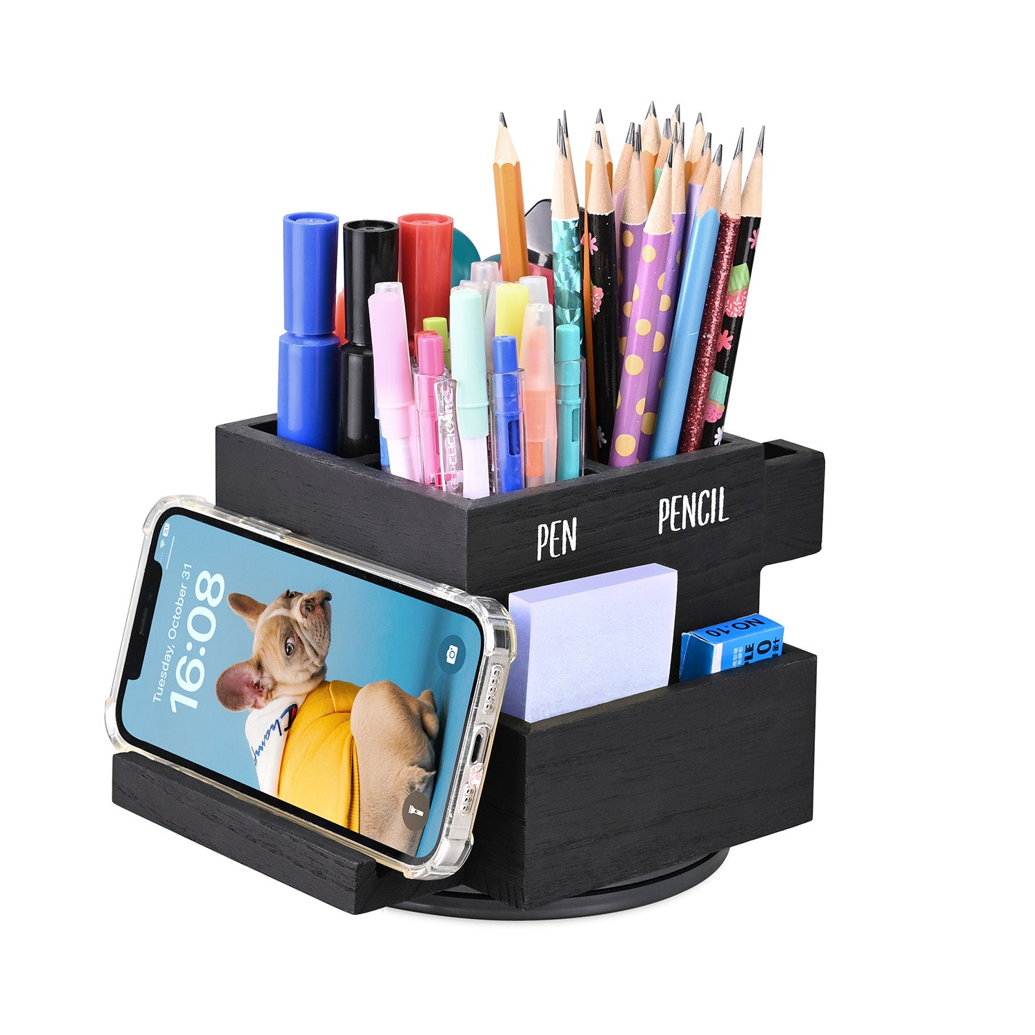 360-degree Rotating Pen Holder for Desk, Desk Organizers and Accessories