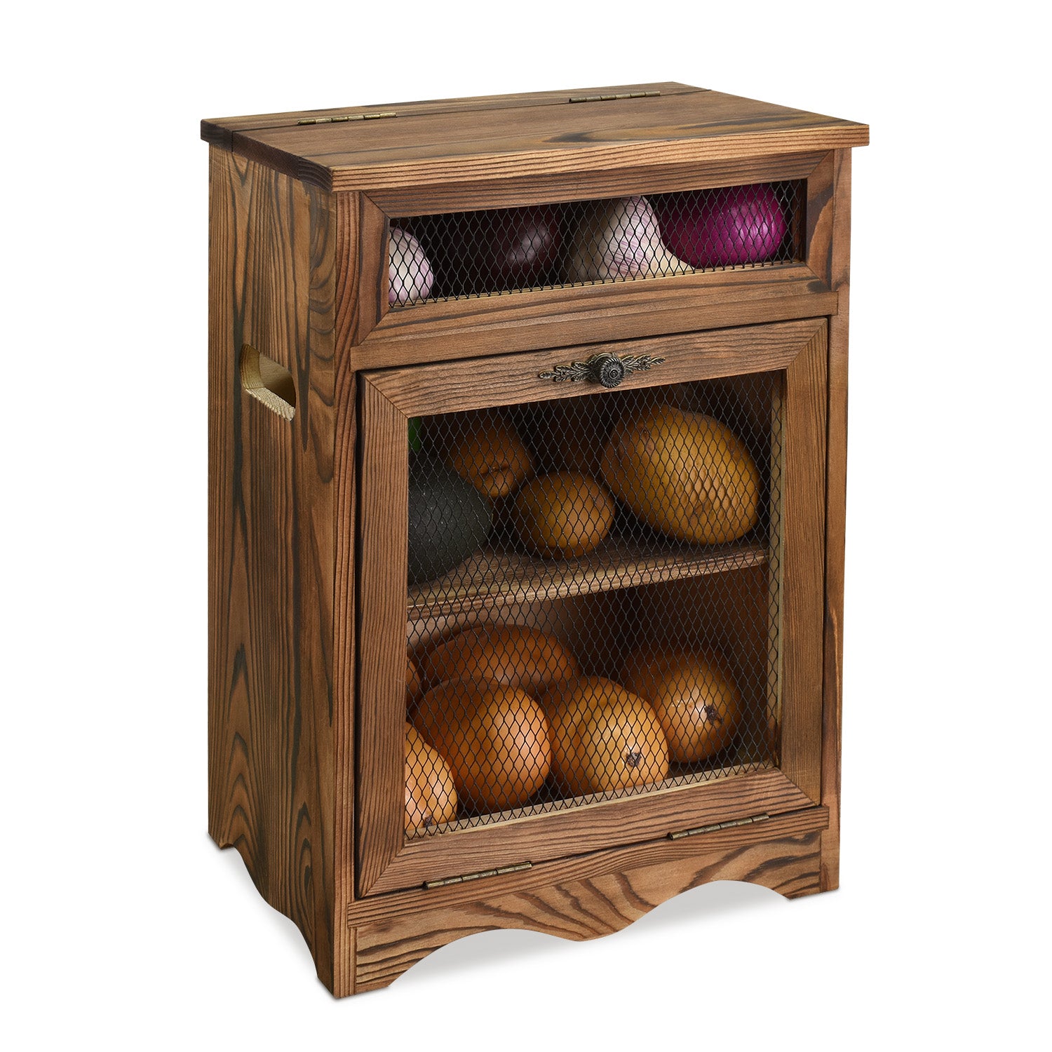 Ikee Design® Wooden Countertop Potato and Onion Storage Cabinet 