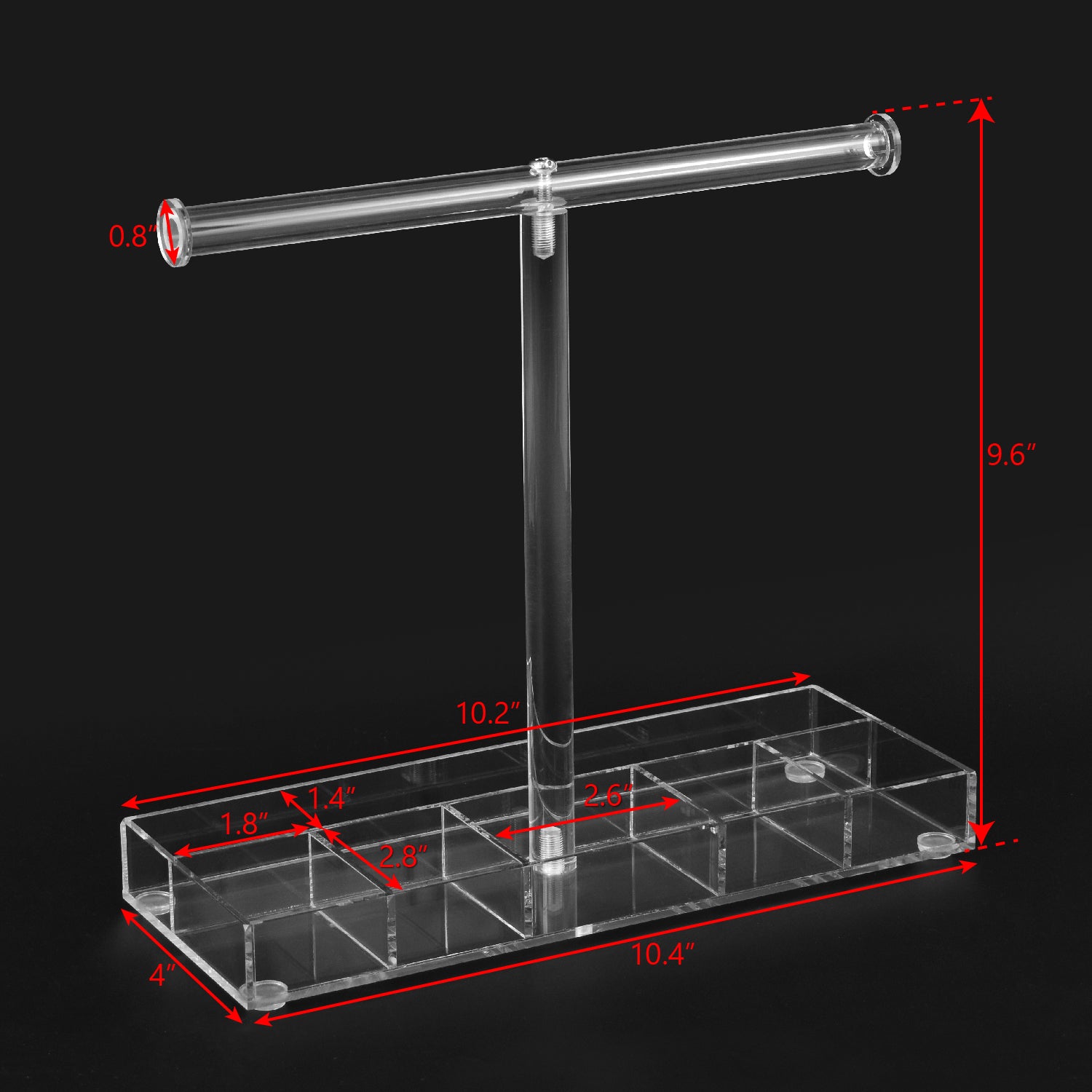 Ikee Design® Acrylic Jewelry T-bar Display Bracelet Display