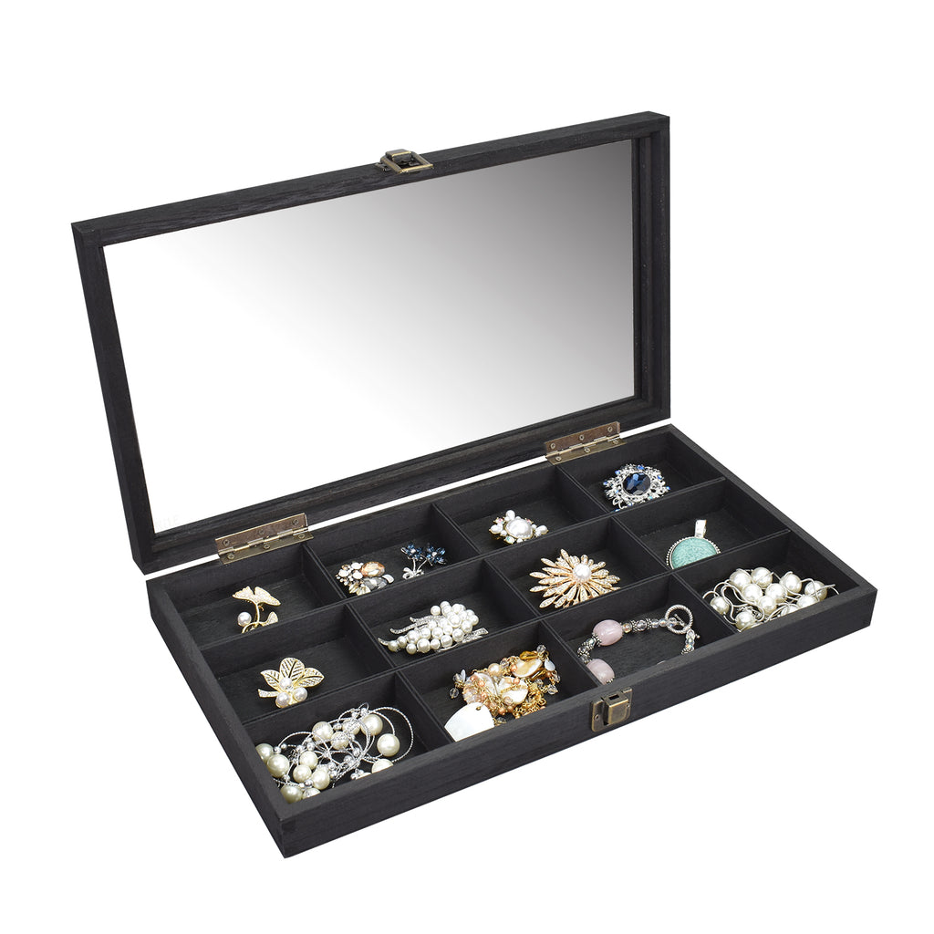 IKEE DESIGN®: Wooden Craft Supply Organizer Jewelry Storage Case