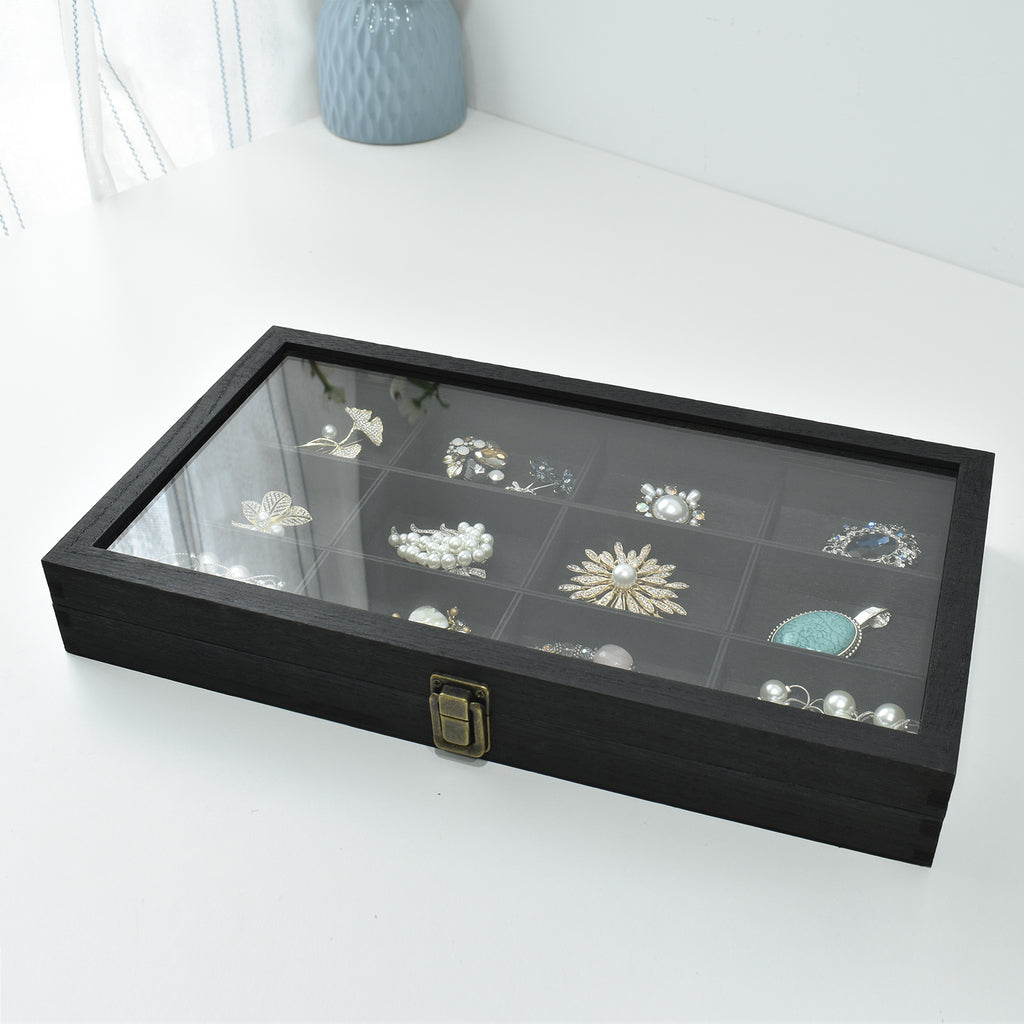 IKEE DESIGN®: Wooden Craft Supply Organizer Jewelry Storage Case