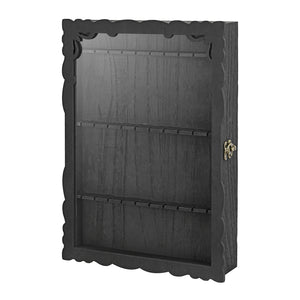 Ikee Design® Wooden 30-Souvenir Spoon Display Case Cabinet with Tempered Glass