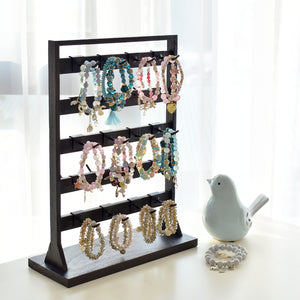 Ikee Design® Wooden jewelry rack with 20 hooks