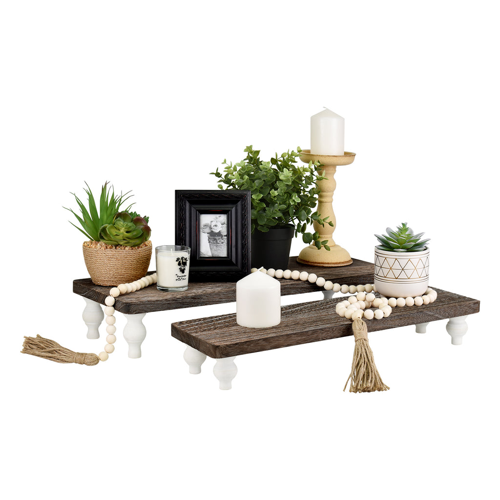 Ikee Design® 2 Pcs wood retail display riser stands