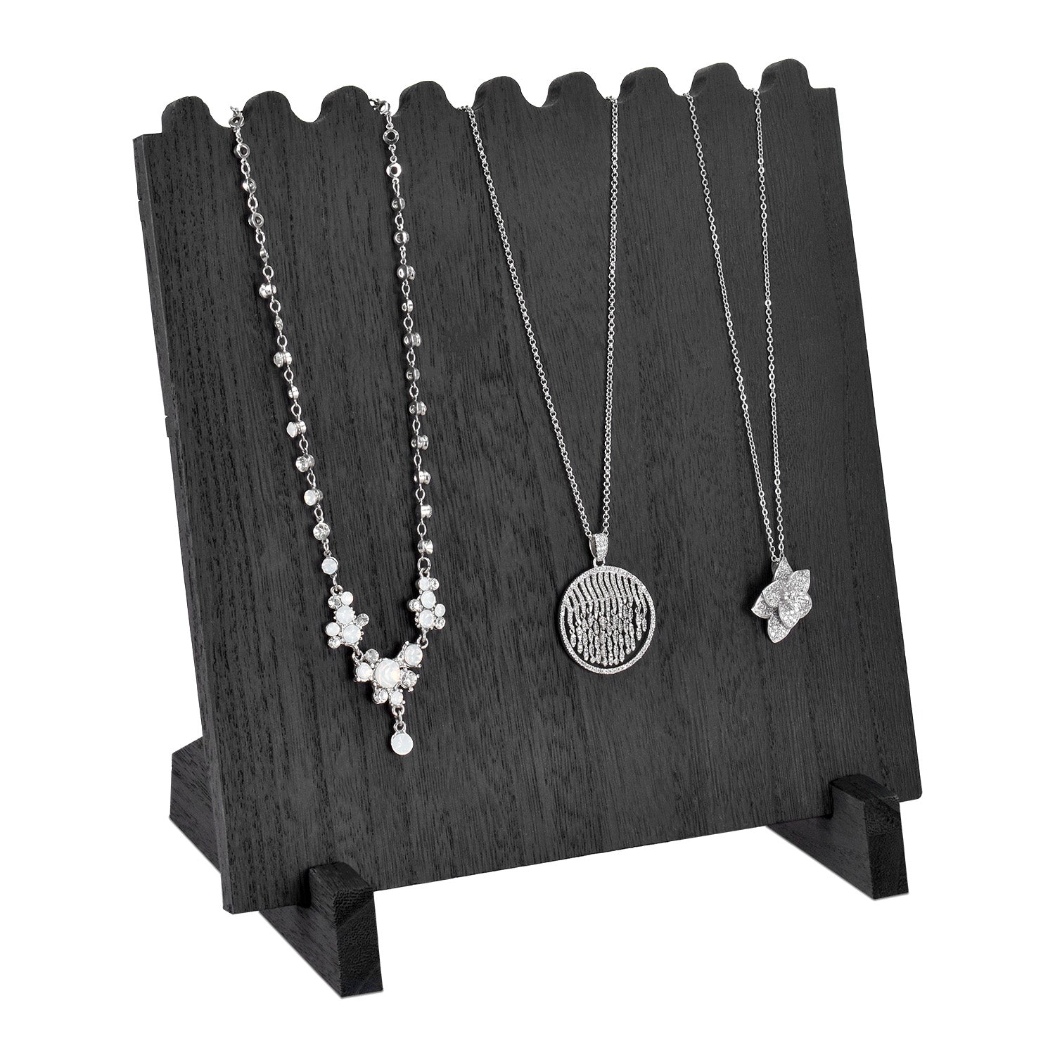 Ikee Design® Wooden Plank Necklace Jewelry Display Stand for 8 Necklaces