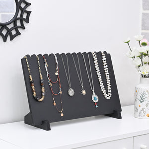 Ikee Design® 2pcs Portable Wooden Plank Necklace Jewelry Stand for 15 Necklaces