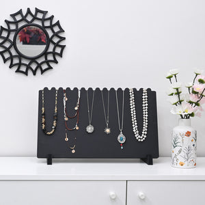 Ikee Design® 2pcs Portable Wooden Plank Necklace Jewelry Stand for 15 Necklaces