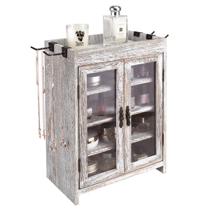 Ikee Design® Wooden Countertop Multipurpose Storage Cabinet  4 hooks