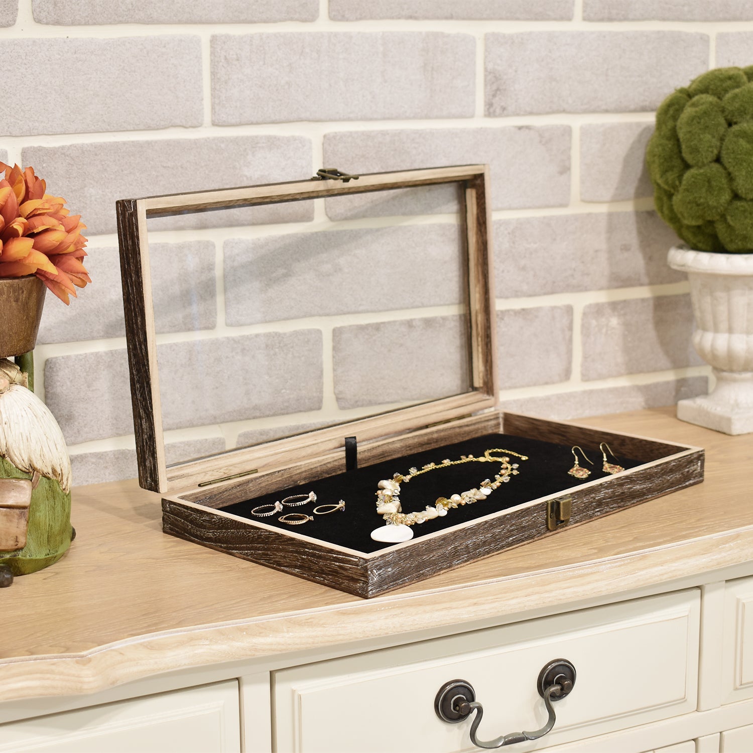 Wooden jewelry display cases sale