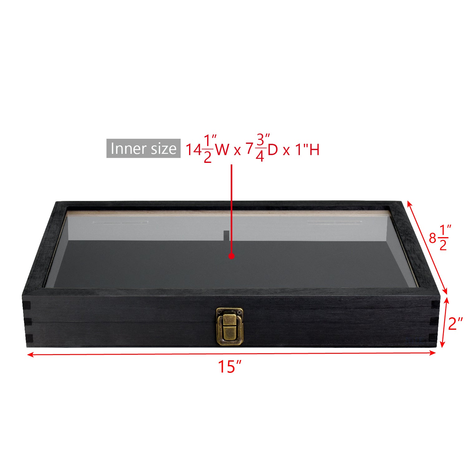 Ikee Design® Wooden Jewelry Display Case with Black velvet pad