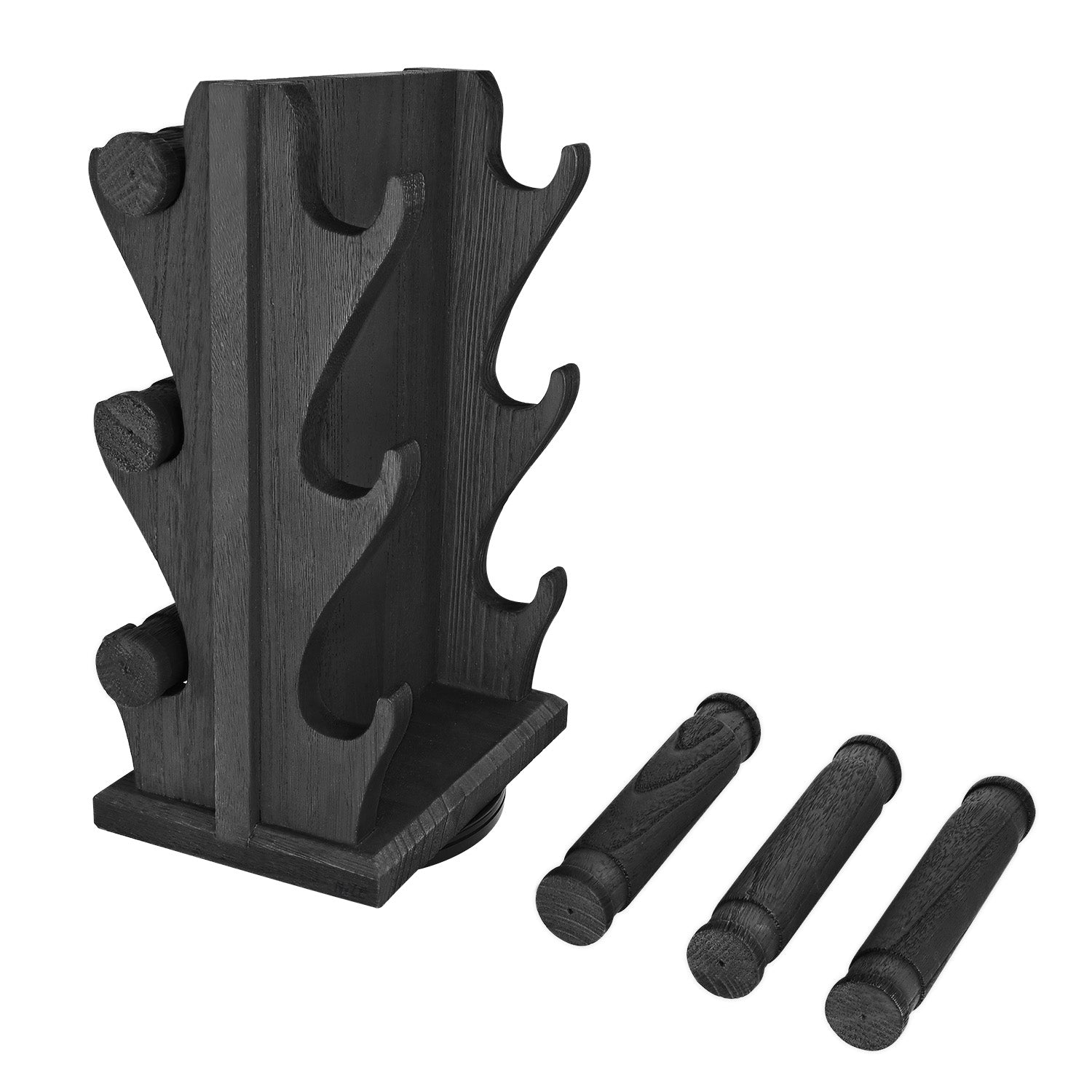 Two-Sided Rotating Wooden Jewelry Bracelet Display Stand