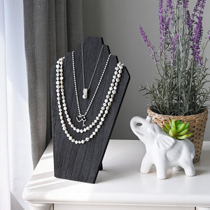  2 Pcs Lightweight Wooden Jewelry Display
