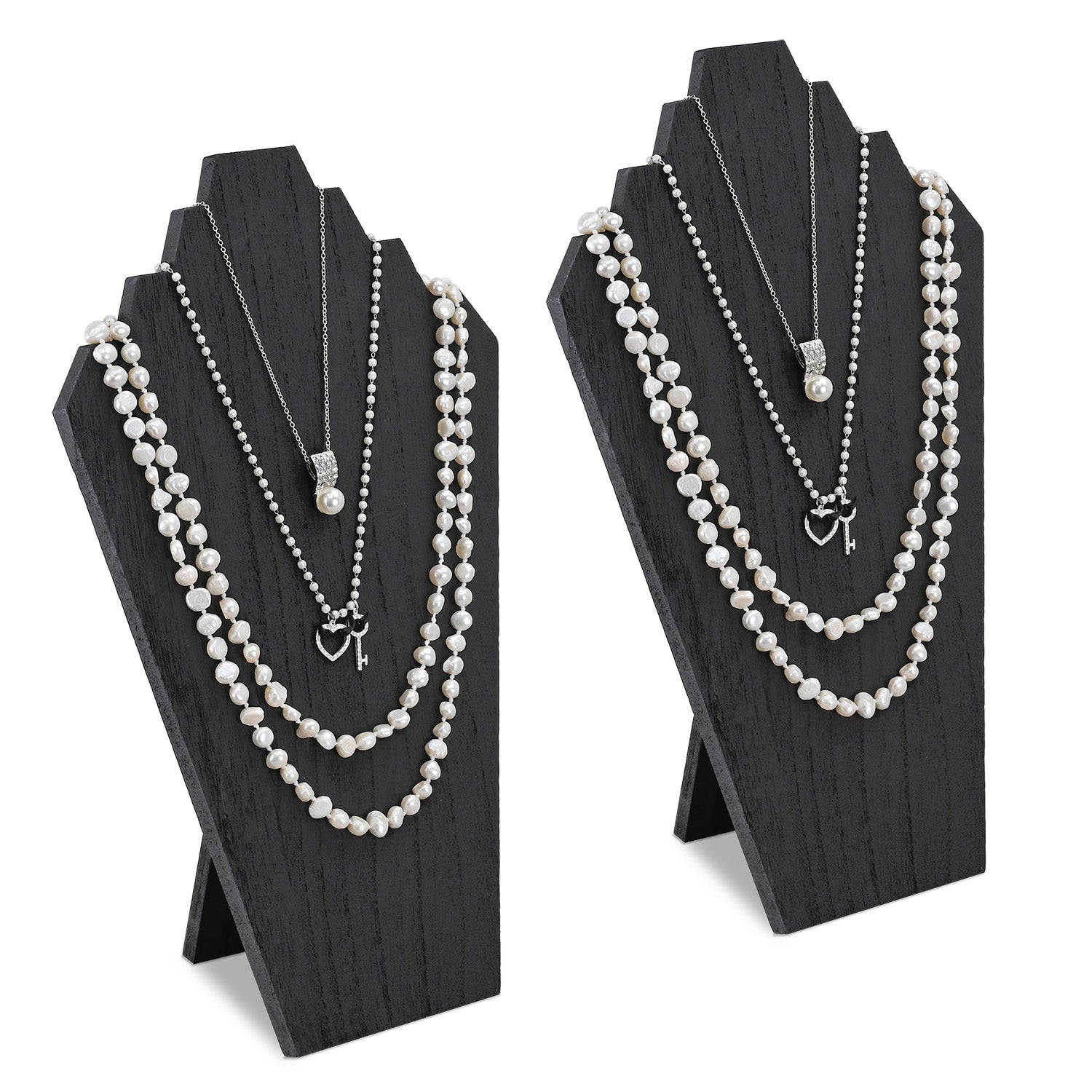  2 Pcs Lightweight Wooden Jewelry Display