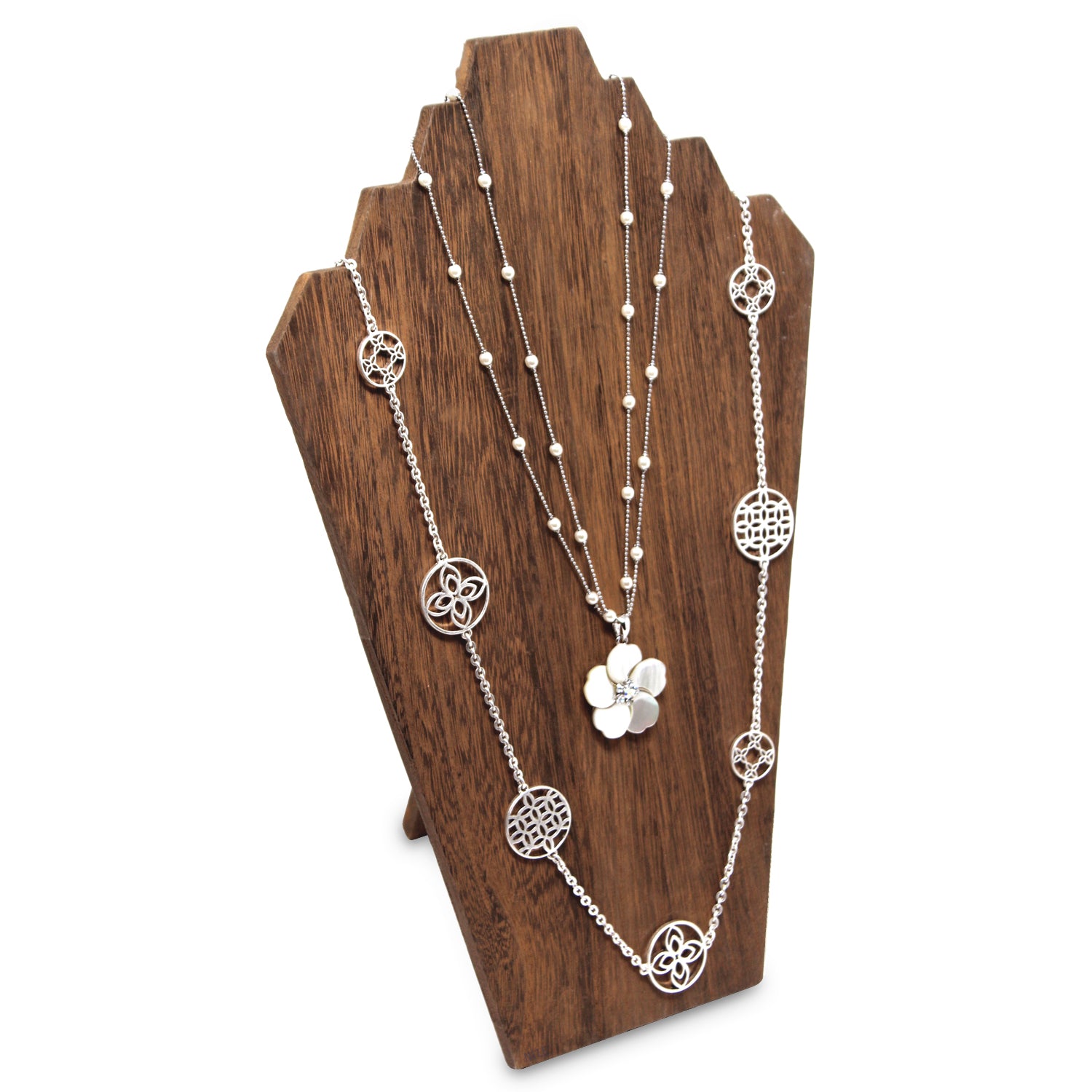  2 Pcs Lightweight Wooden Jewelry Display