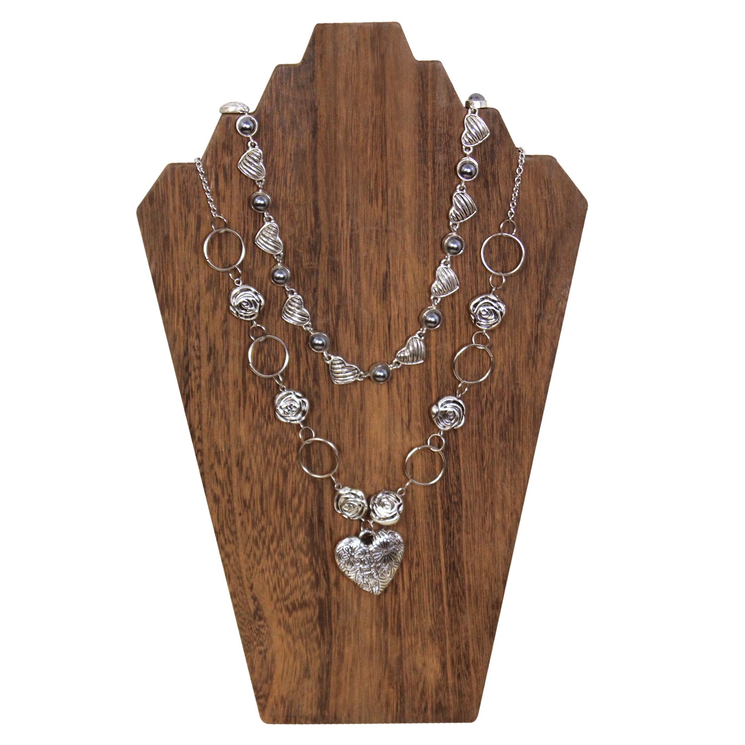  2 Pcs Lightweight Wooden Jewelry Display