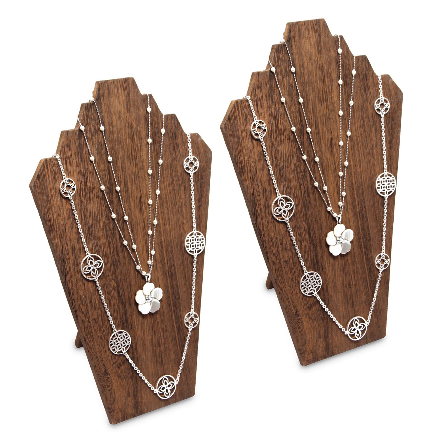  2 Pcs Lightweight Wooden Jewelry Display