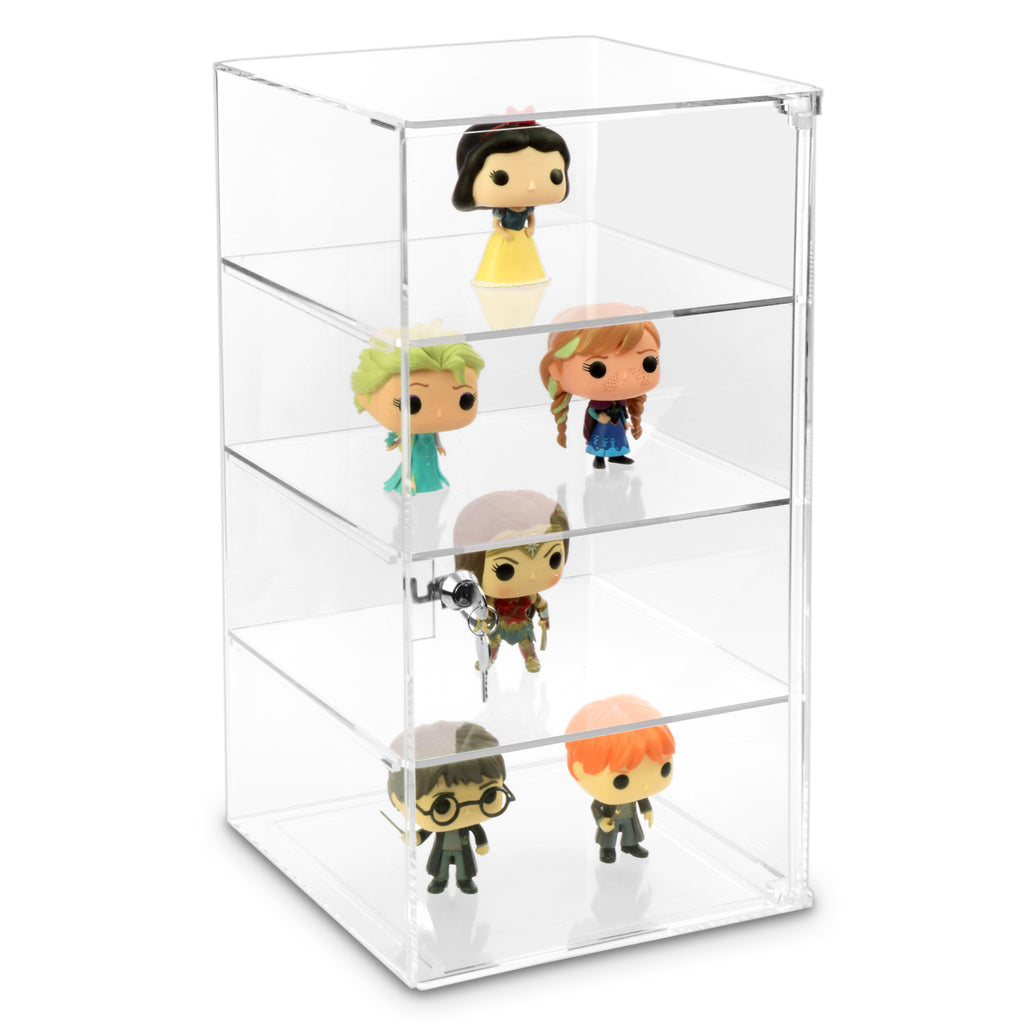 Ikee Design®Acrylic Lockable Showcase Display Case with 3 Removable Shelves
