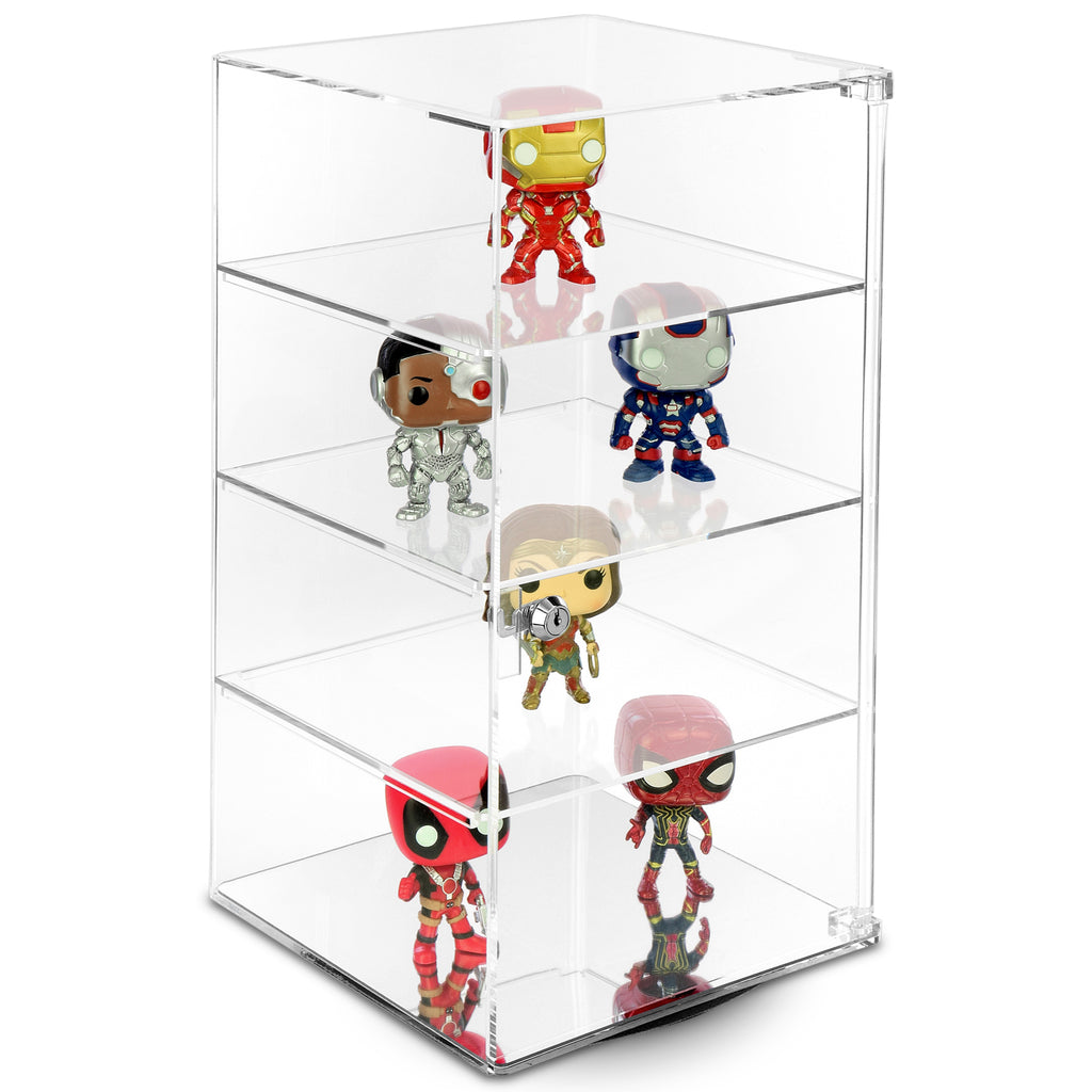 Ikee Design®Rotating Acrylic Display Stand Lockable Showcase Display