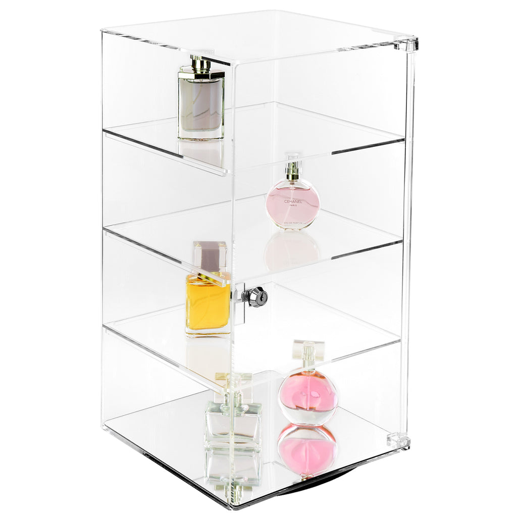 Ikee Design®Rotating Acrylic Display Stand Lockable Showcase Display