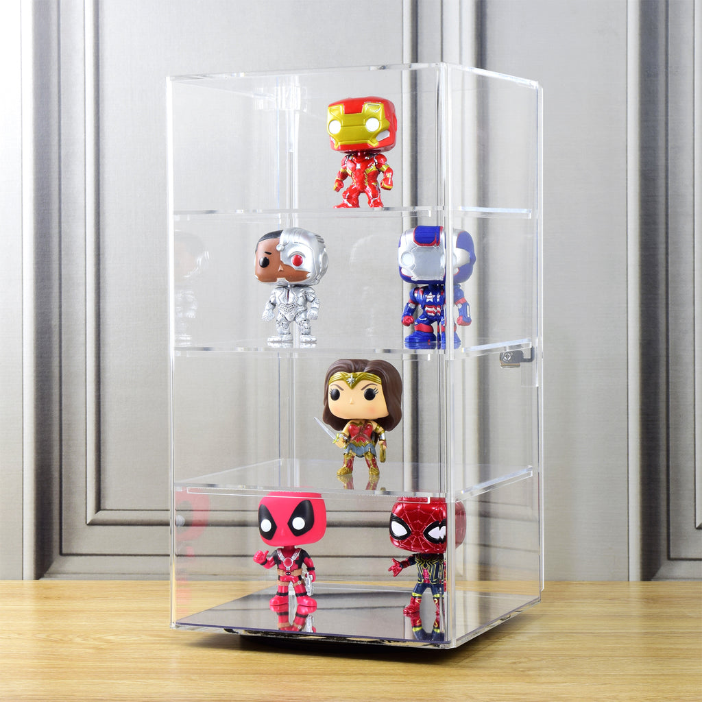 Ikee Design®Rotating Acrylic Display Stand Lockable Showcase Display