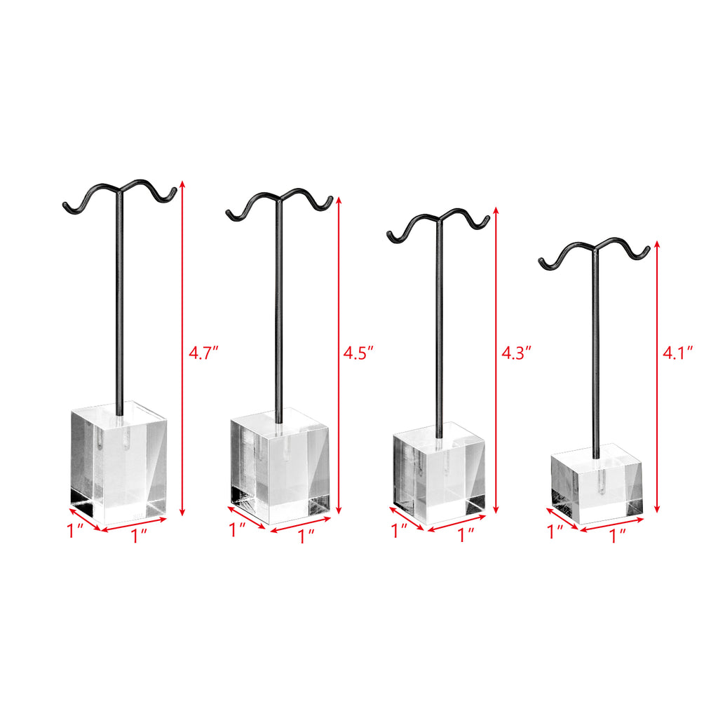 Ikee Design® 4 Pcs Set Acrylic Earring Display Stand Acrylic Earrings Stand