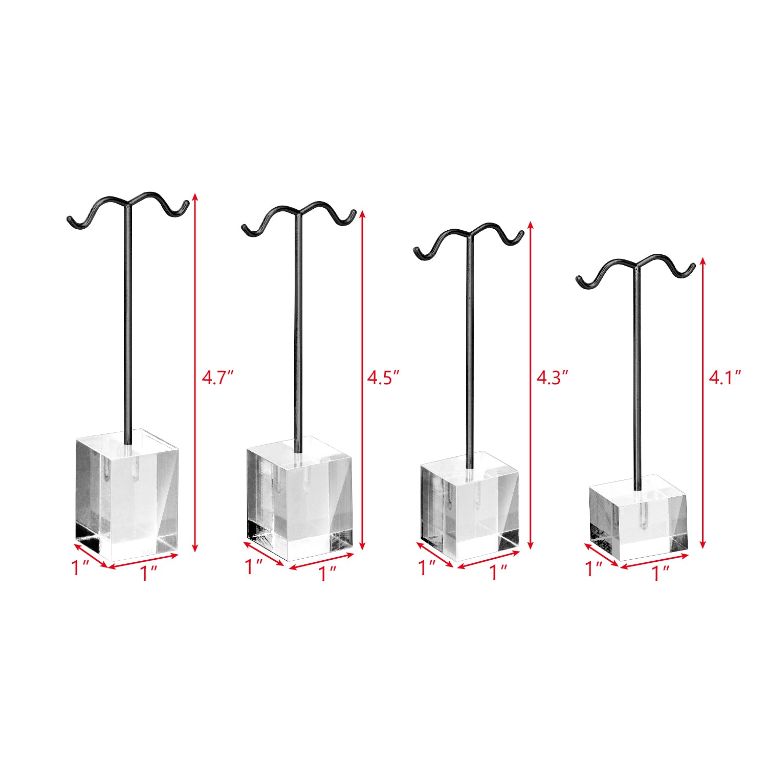Ikee Design® 4 Pcs Set Acrylic Earring Display Stand Acrylic Earrings Stand