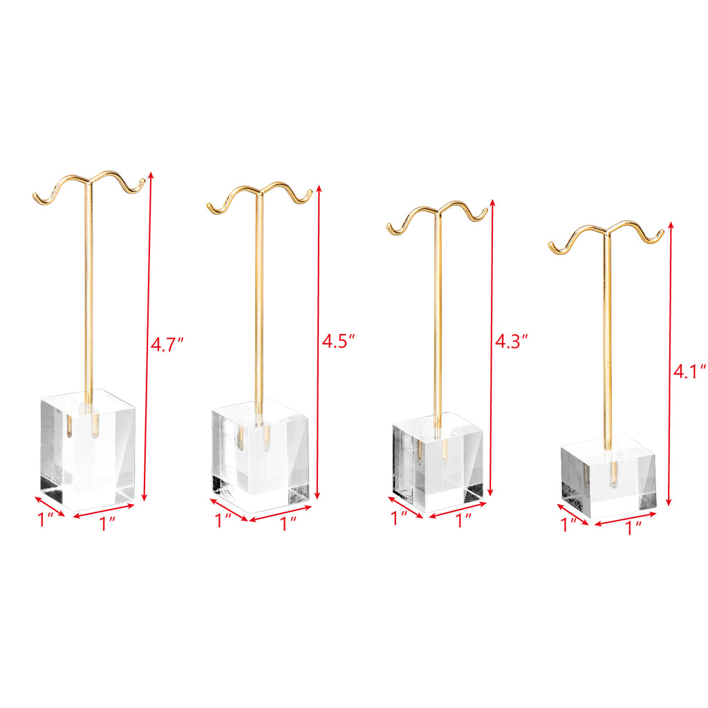 Ikee Design® 4 Pcs Set Acrylic Earring Display Stand Acrylic Earrings Holder