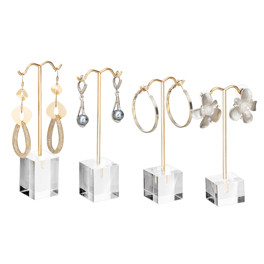 Ikee Design® 4 Pcs Set Acrylic Earring Display Stand Acrylic Earrings Holder