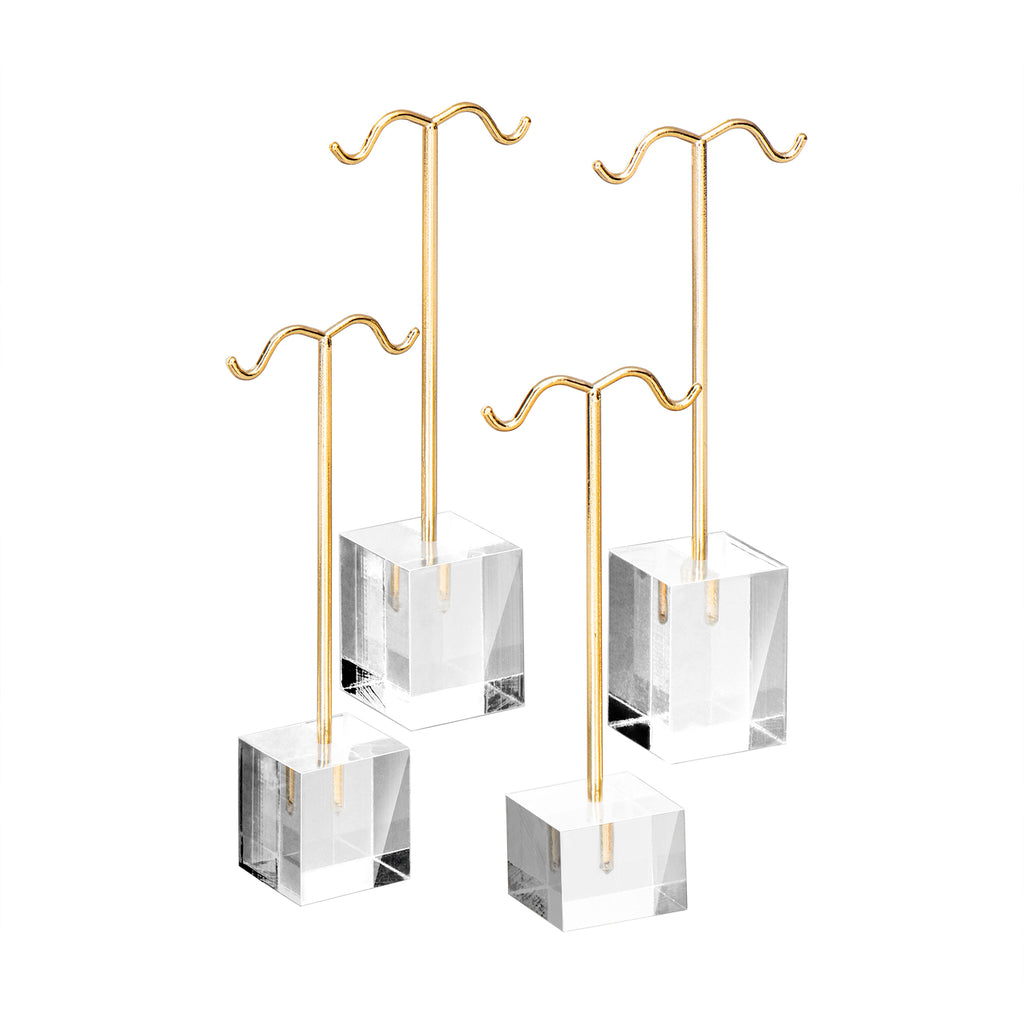Ikee Design Acrylic Jewelry & Earring Organizer/Spinning Jewelry Organizer  for Hanging Earrings/Hanger Display Stand Rack - Zen Merchandiser