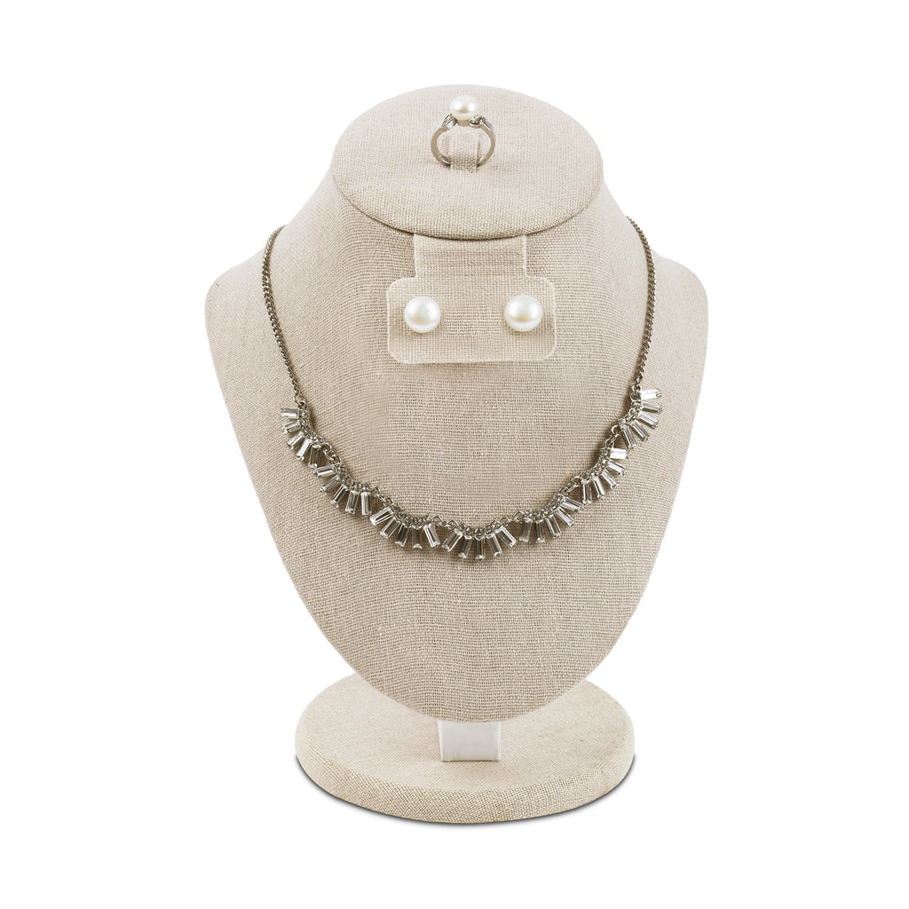 Ikee Design® Combination Bust Display for Necklace, Ring, and Earrings