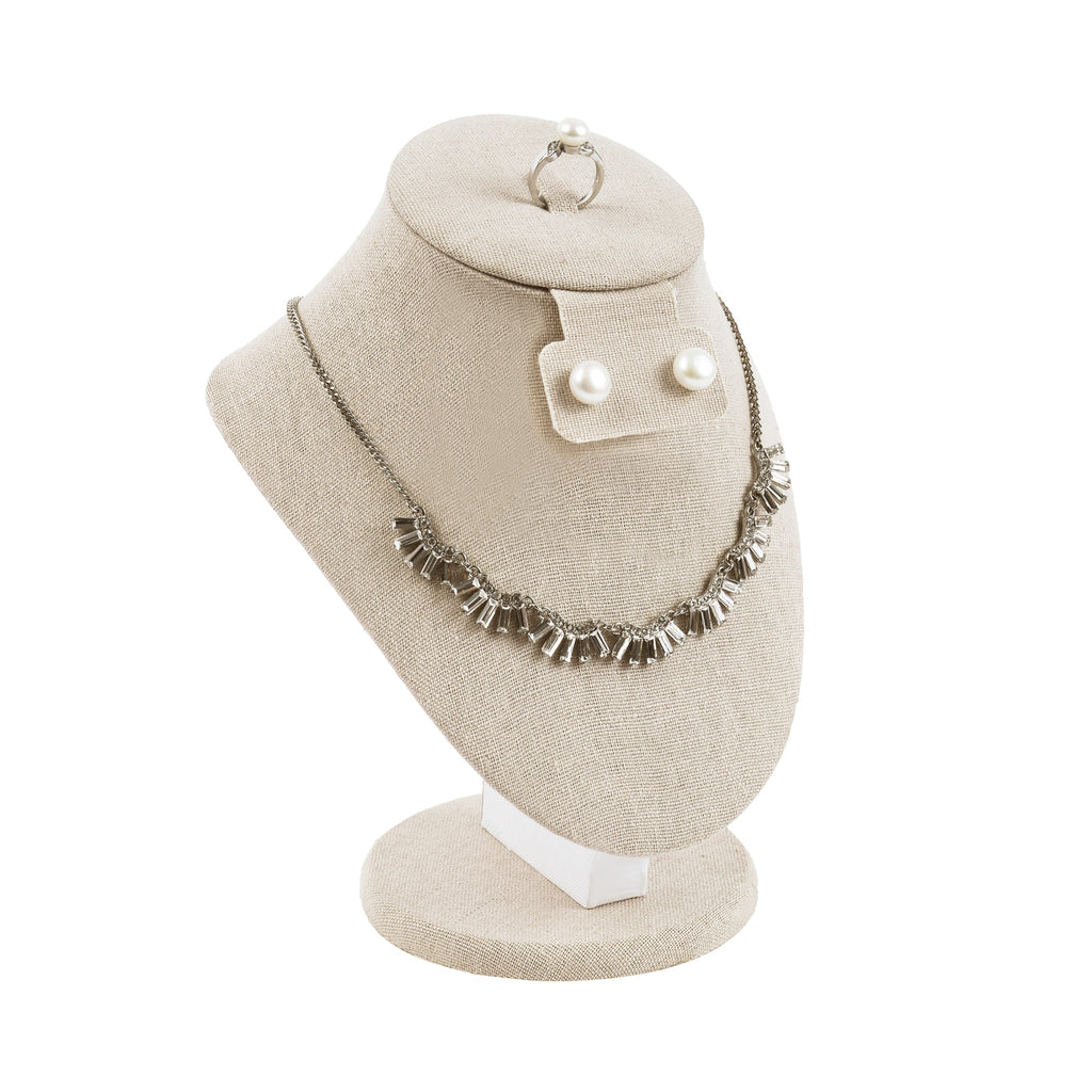 Ikee Design® Combination Bust Display for Necklace, Ring, and Earrings