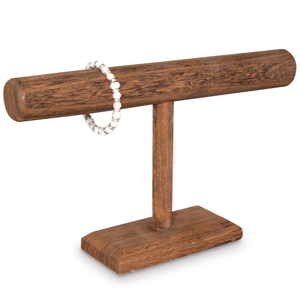 Ikee Design® Antique Wooden Handmade Short T-bar Jewelry Display Stand