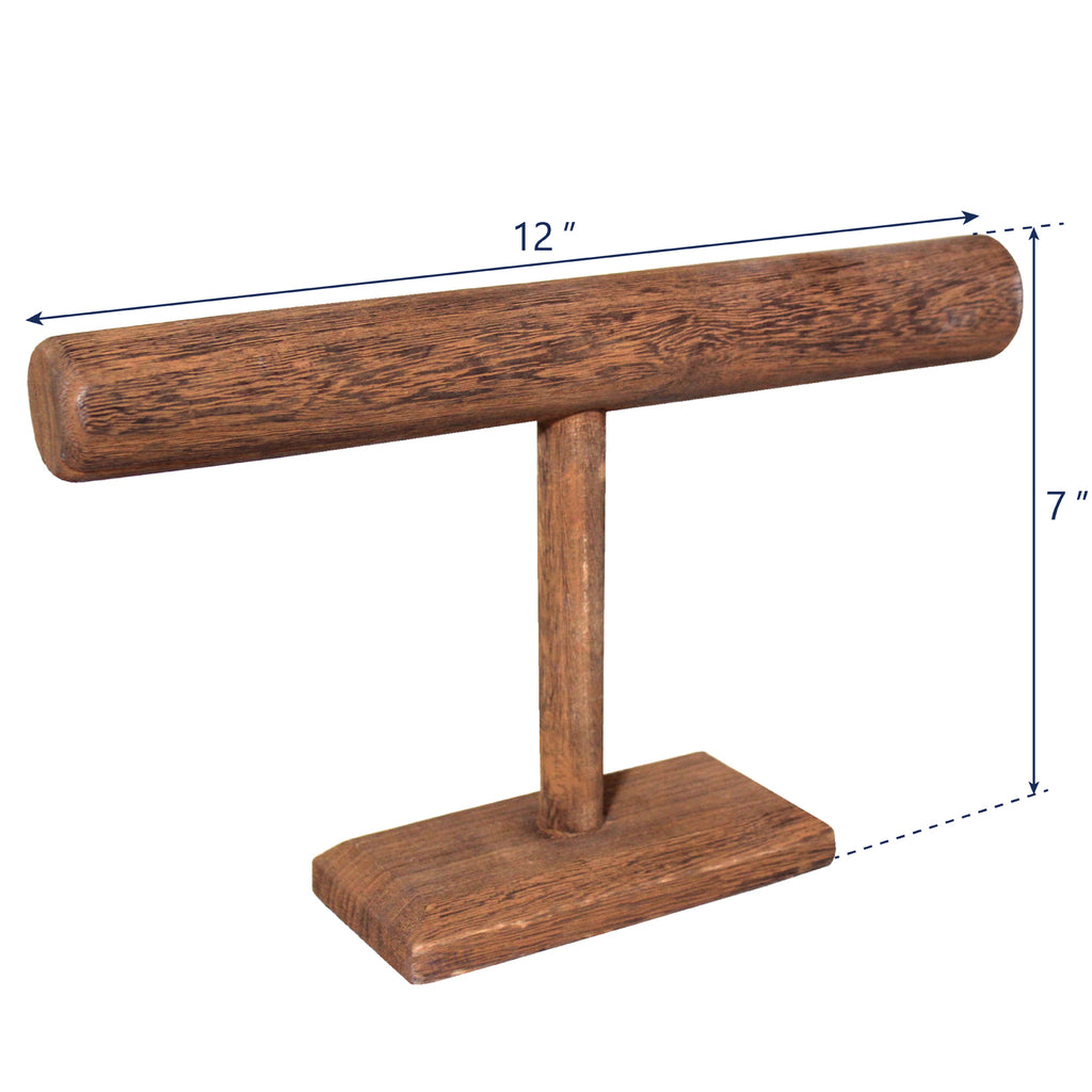 Ikee Design® Antique Wooden Handmade Short T-bar Jewelry Display Stand