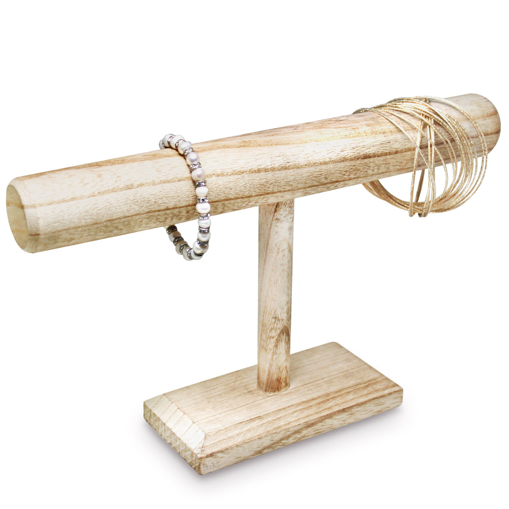 Ikee Design® Antique Wooden Handmade Short T-bar Jewelry Display Stand