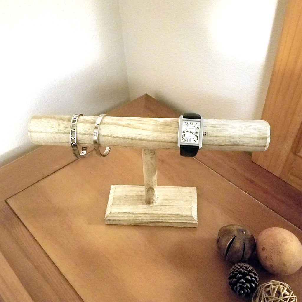 Ikee Design® Antique Wooden Handmade Short T-bar Jewelry Display Stand