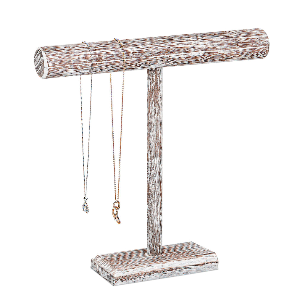 Ikee Design® Antique Wooden Handmade T-Bar Jewelry Display Stand
