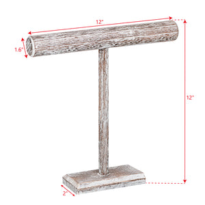 Ikee Design® Antique Wooden Handmade T-Bar Jewelry Display Stand