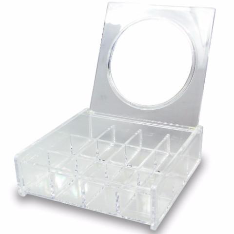 Ikee Design® Acrylic Traveling Makeup Case with Mirror Lid