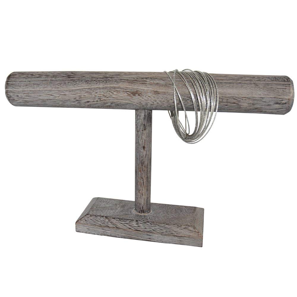 Ikee Design® Antique Wooden Handmade Short T-bar Jewelry Display Stand