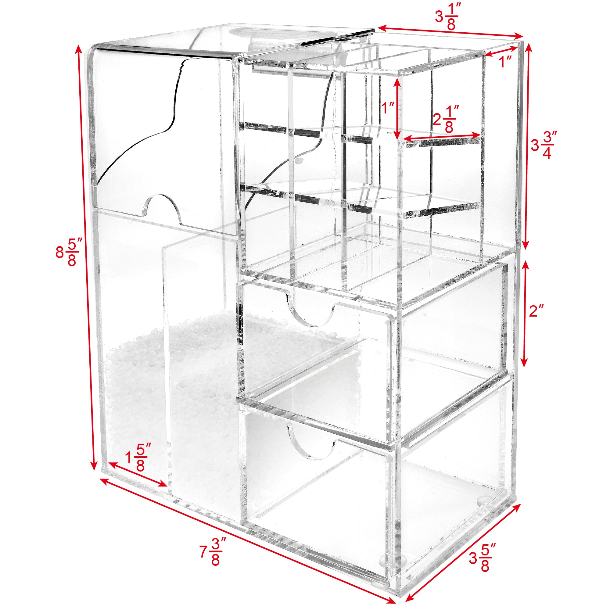 Ikee Design® Premium Acrylic Multi-functional Makeup Organizer Brush Holder