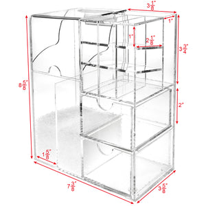 Ikee Design® Premium Acrylic Multi-functional Makeup Organizer Brush Holder
