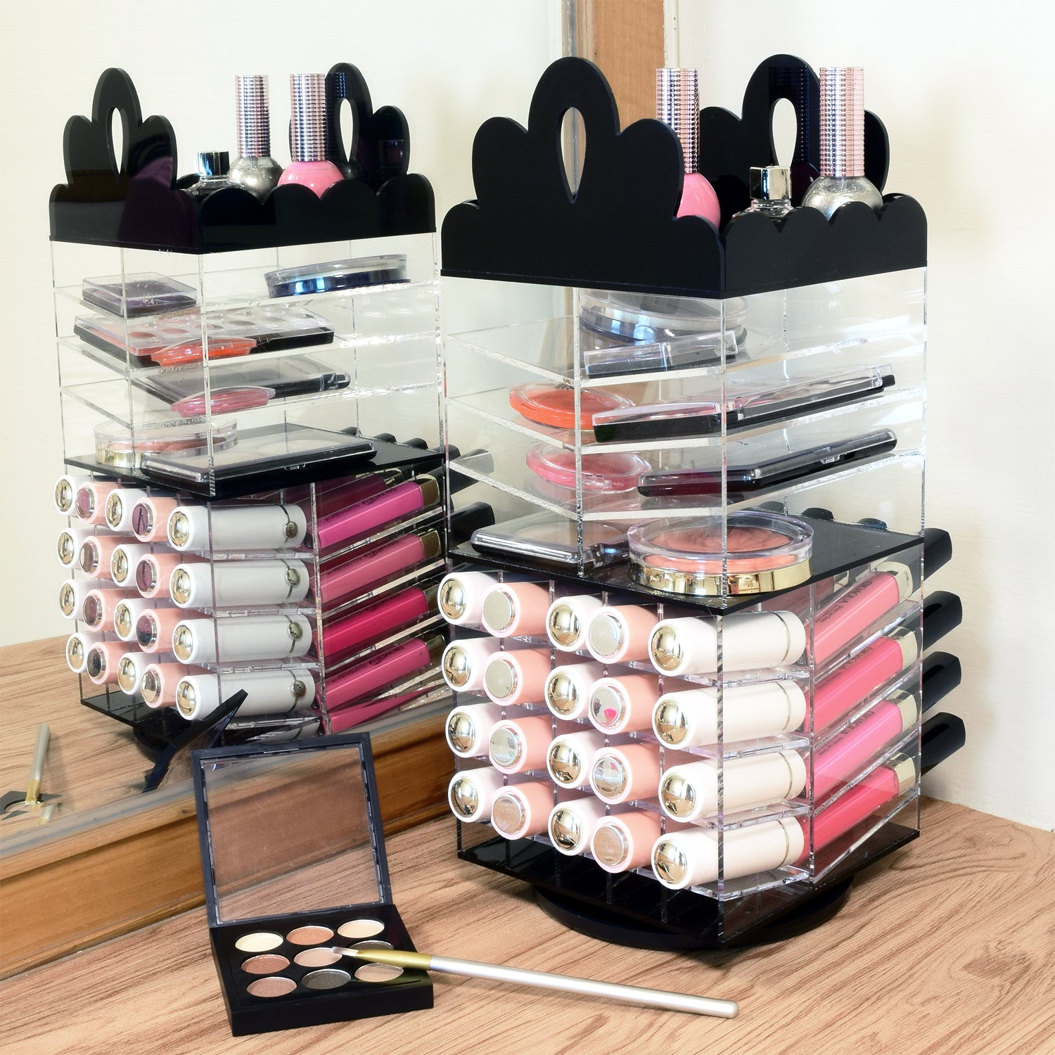 MAKEUP ORGANIZER 360-DEGREE ROTATING ROUND – That Organized Home