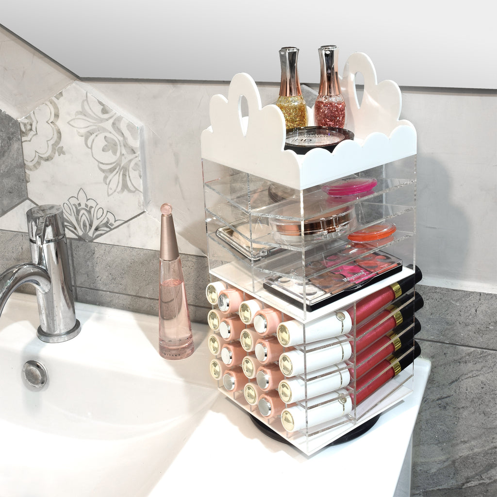 IKEE DESIGN®: Acrylic Rotating Lipstick Rack Palette Holder