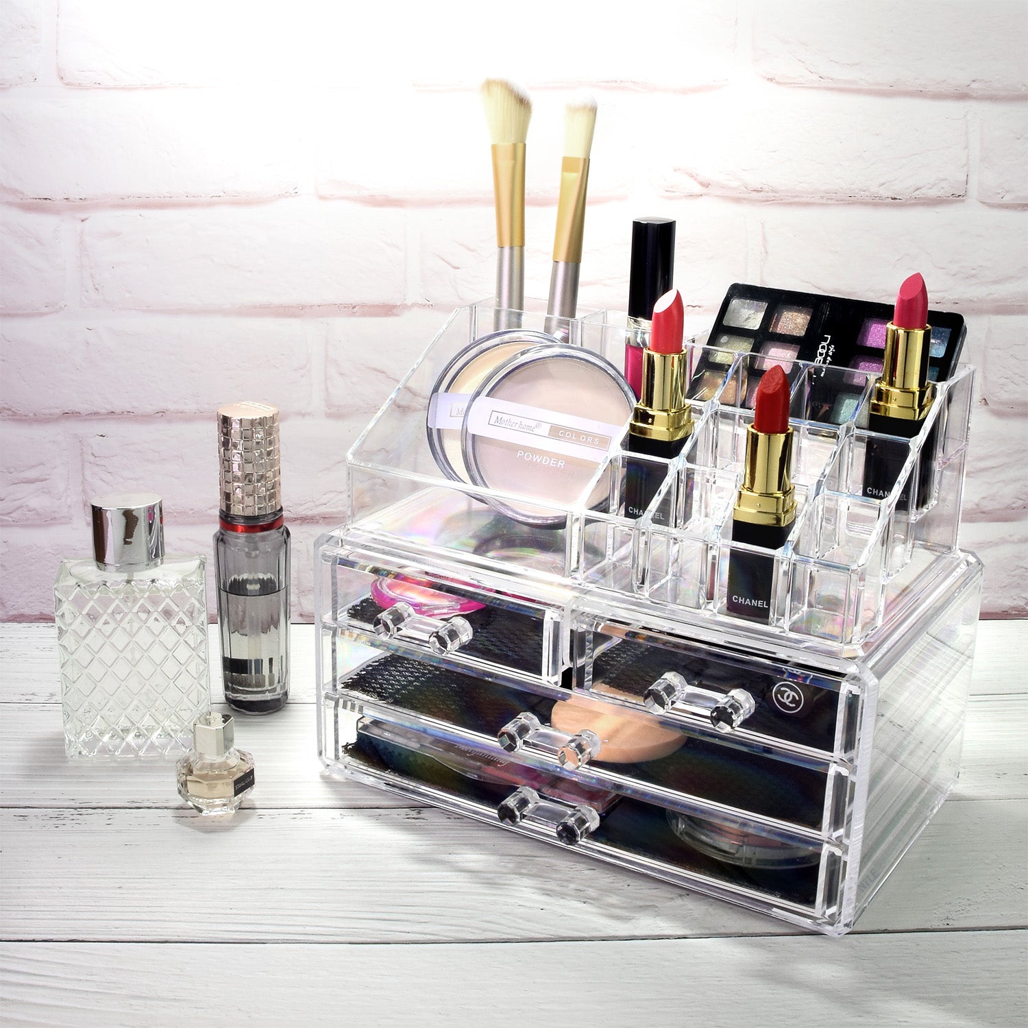 Clear Cosmetic Makeup Make Up Display Organizer Acrylic Case Box Jewelry  Storage