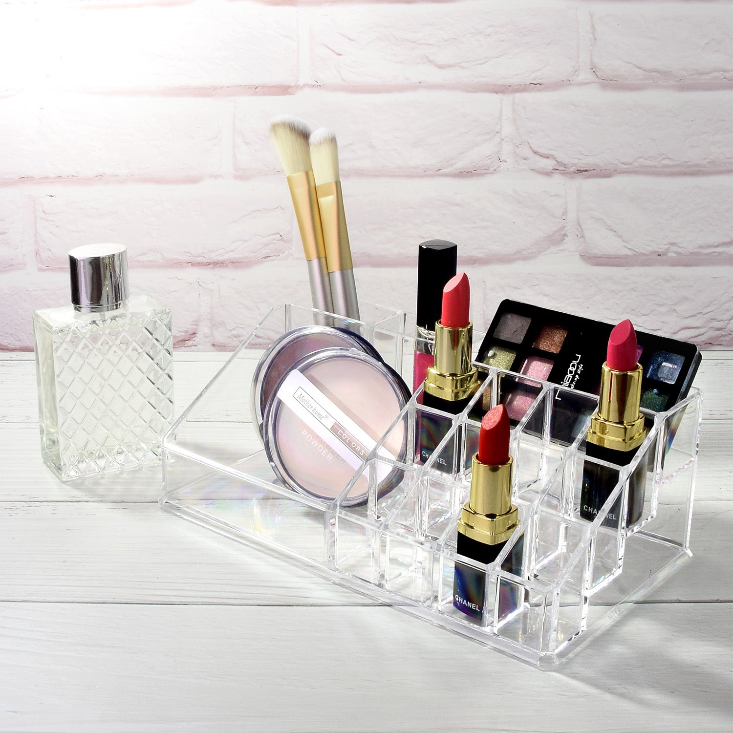 Presenter rabat Tilpasning IKEE DESIGN®: Acrylic Makeup Organizer Jewelry Display Two Piece Set