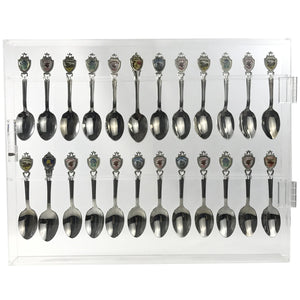 Ikee Design®Premium Acrylic Wall Mounted Souvenir Spoon Display Case