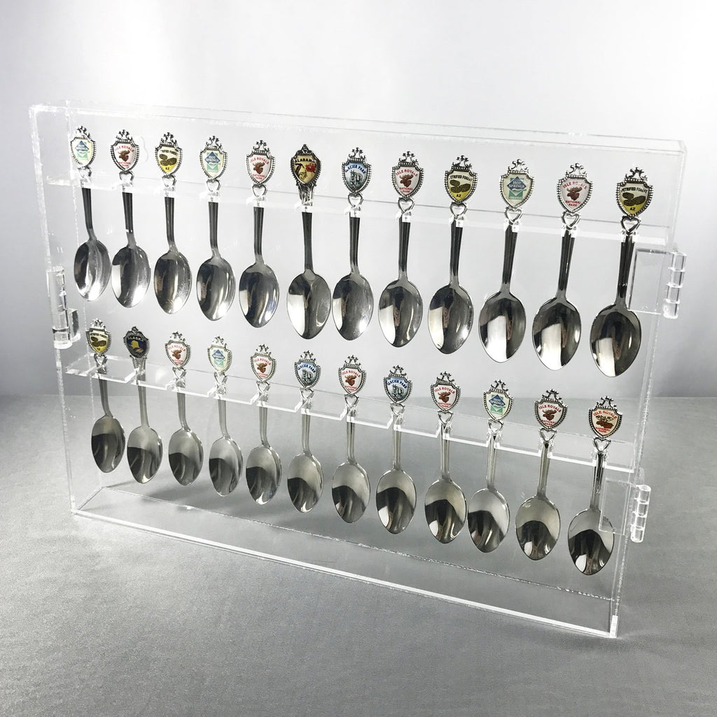 Ikee Design®Premium Acrylic Wall Mounted Souvenir Spoon Display Case